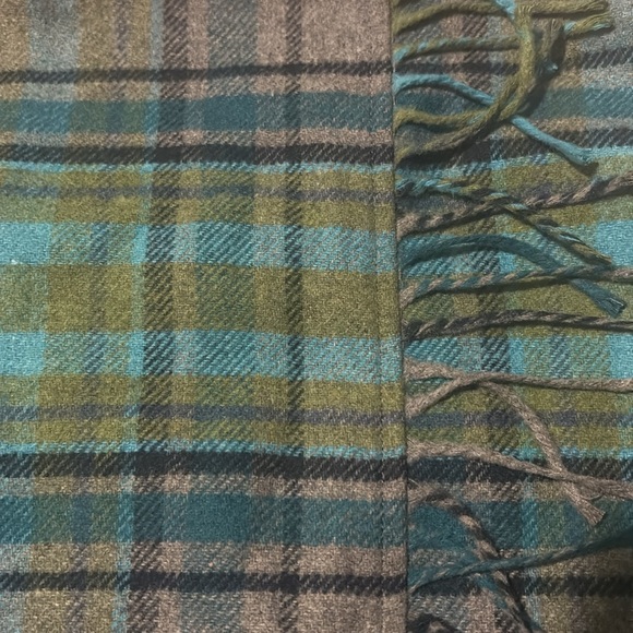 J. Jill Tartan Plaid Faux Wrap Pencil Blanket Skirt Fringe Academia Size 18 T - Picture 5 of 8